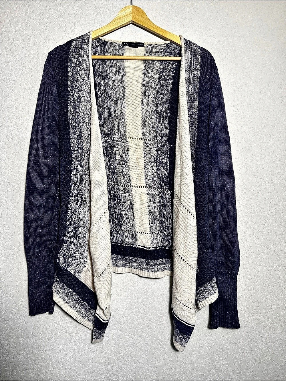 Armani Exchange Color Block Knit Cardigan Size XS glam